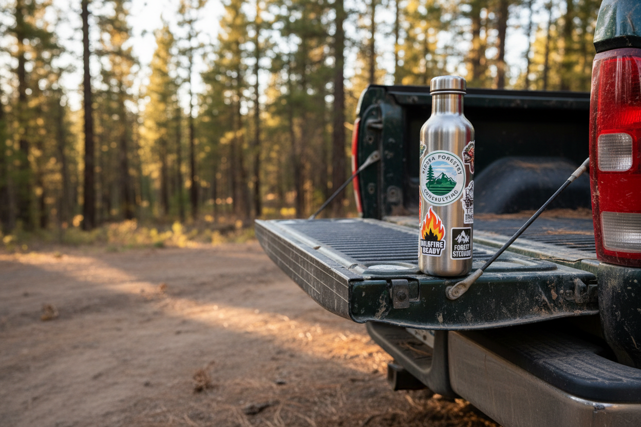 Truck Tailgate & Water Bottle